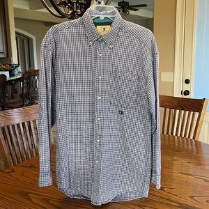 Duck Head Cotton Flannel Button Down Front Shirt Mens Medium